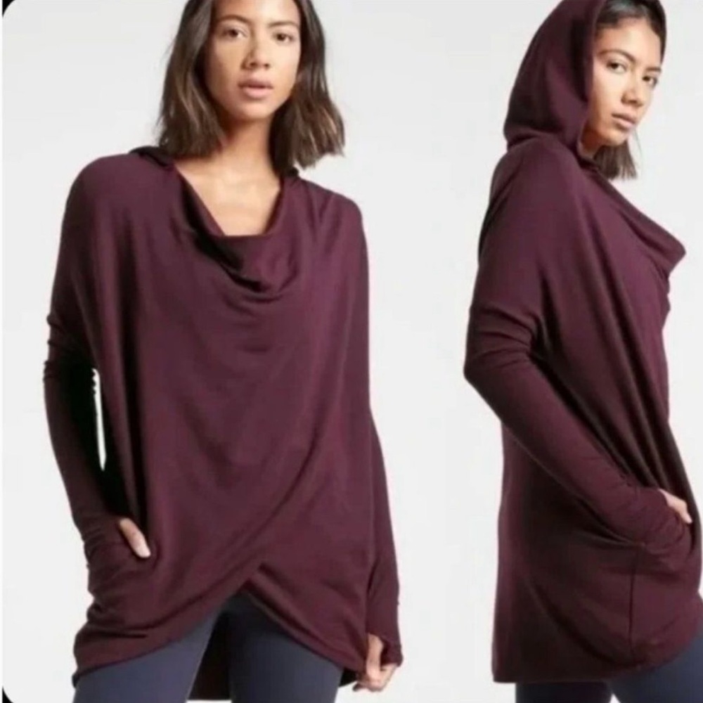 Athleta Purana Wrap Sweatshirt Hoodie | Size XS (Oversized) Pit to Pit, 28”)